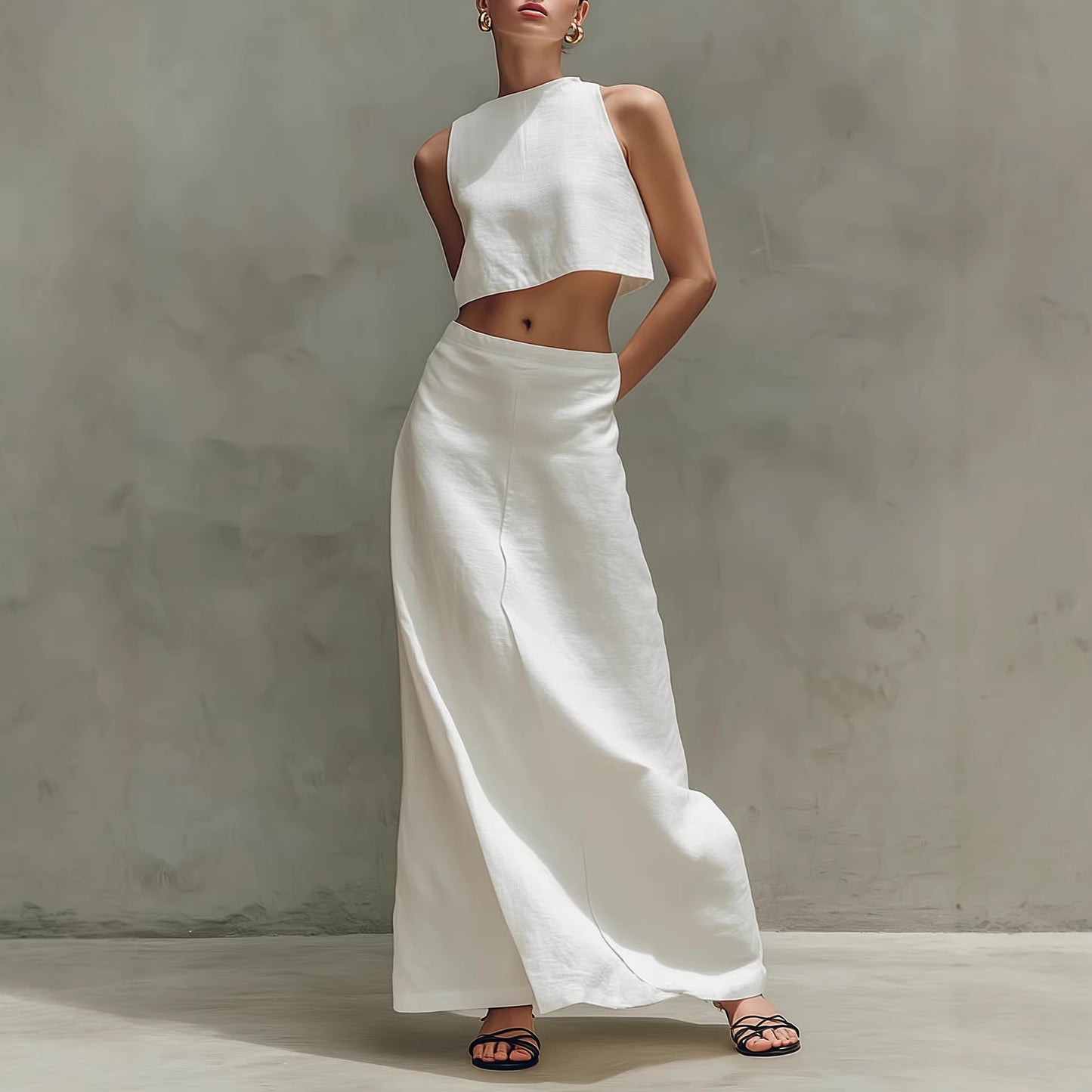 Sleeveless Maxi Dress & Two-Piece Set