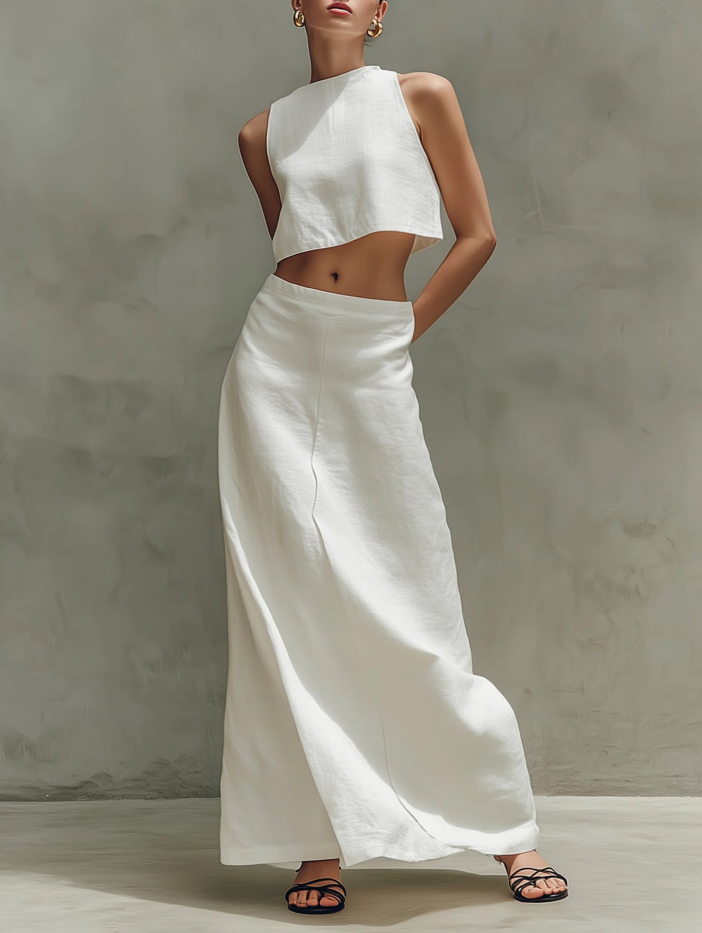 Sleeveless Maxi Dress & Two-Piece Set