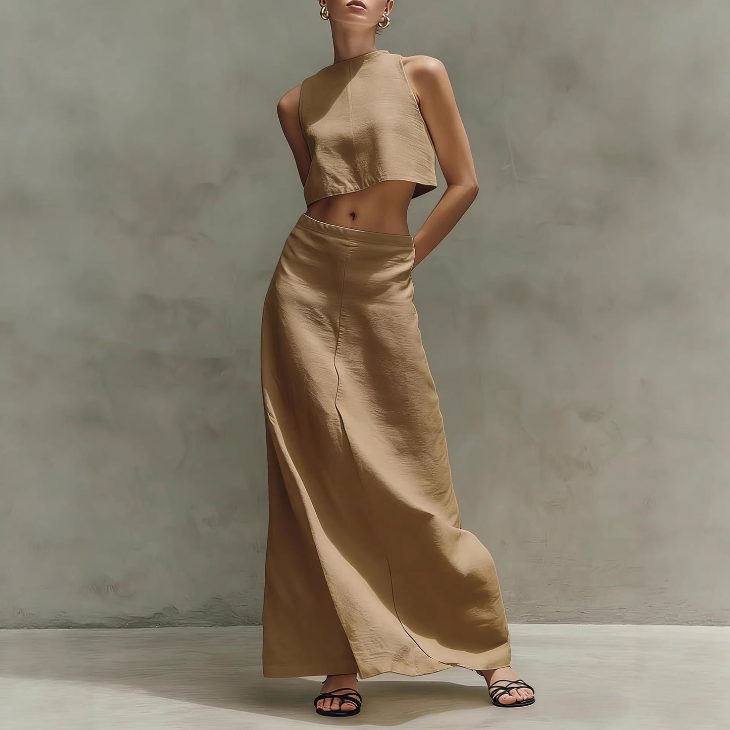 Sleeveless Maxi Dress & Two-Piece Set
