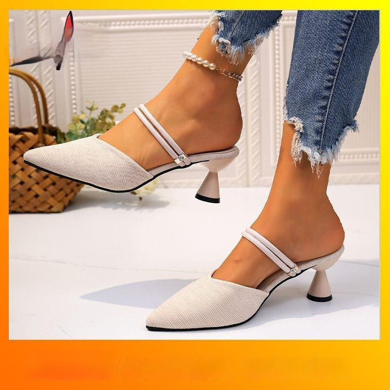 Pointed-Toe High-Heel Sandals