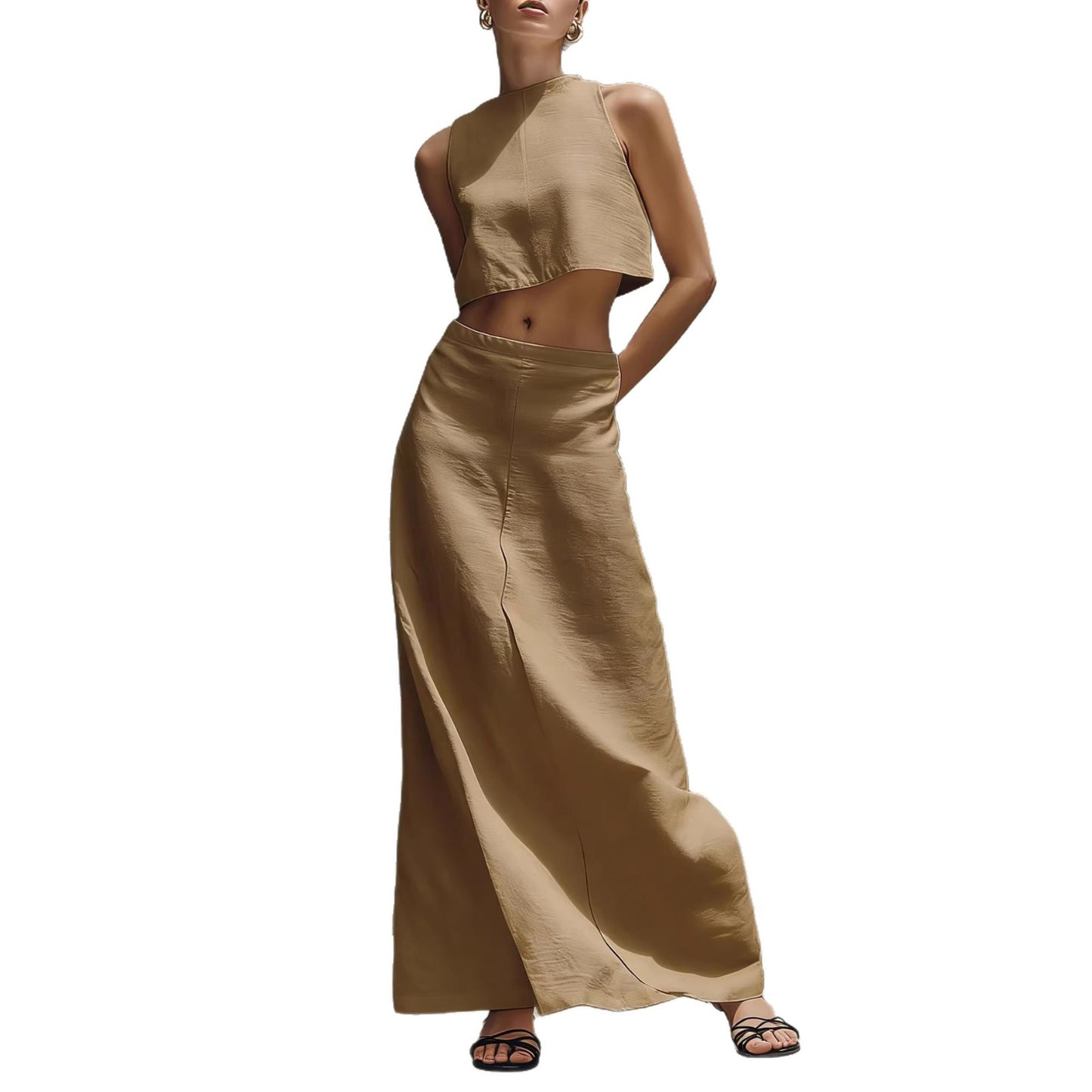 Sleeveless Maxi Dress & Two-Piece Set