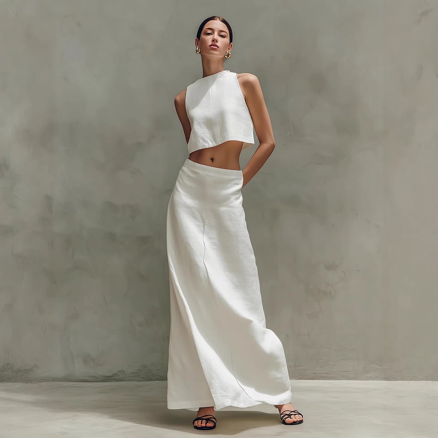 Sleeveless Maxi Dress & Two-Piece Set