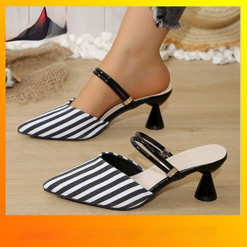 Pointed-Toe High-Heel Sandals